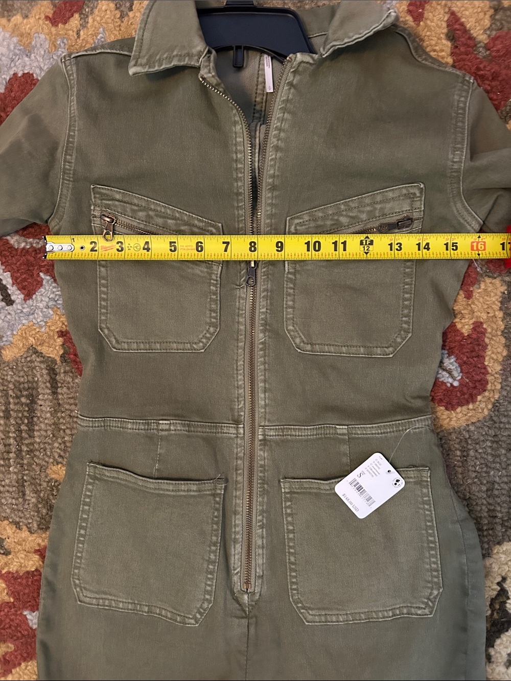 Free People Moss Lennox Utility Zip Jumpsuit Size Small - Picture 5 of 9
